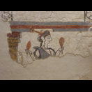 Teile eines Frescos, ausgestellt im Museum
